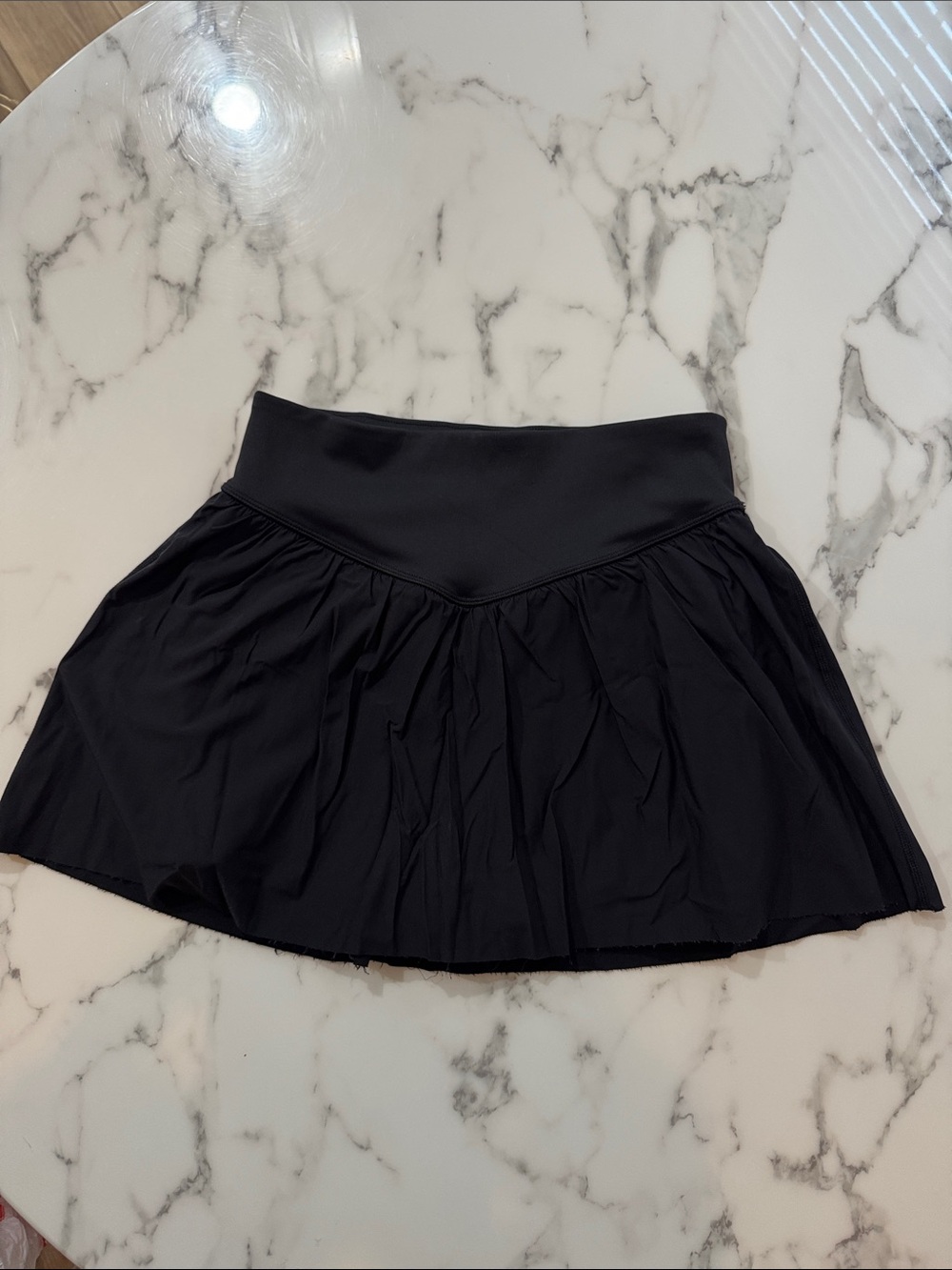 Z Supply Black Circle Tennis Skirt with shorts and Wide Waistband